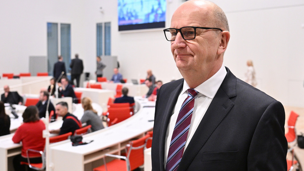 Dietmar Woidke, Ministerpräsident von Brandenburg, im Landtag in Potsdam