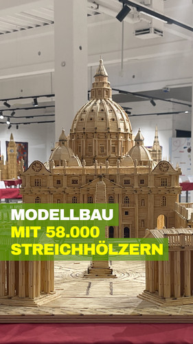 Kleinostheim: Riesen-Modelle aus Streichhölzern