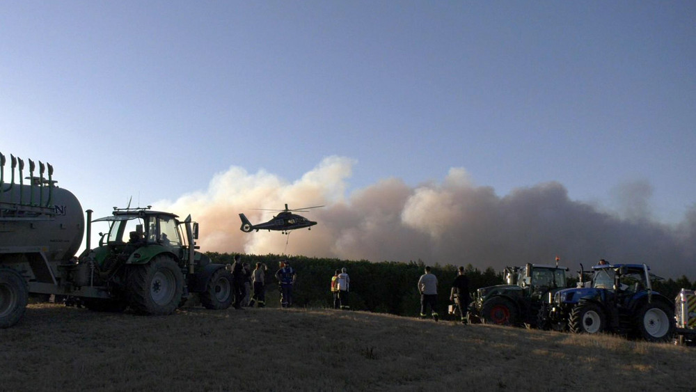 Großer Waldbrand bei Hürtgenwald