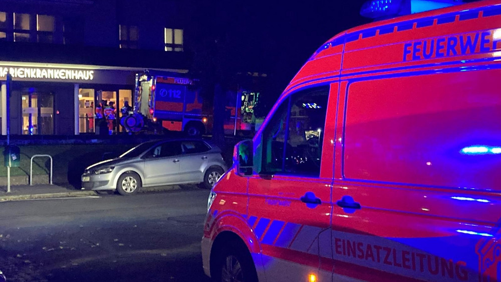 Feuer im Marienkrankenhaus in Kassel.