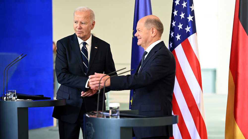 Biden in Berlin: Es ist der erste bilaterale Besuch des US-Präsidenten in Deutschland in seiner knapp vierjährigen Amtszeit.