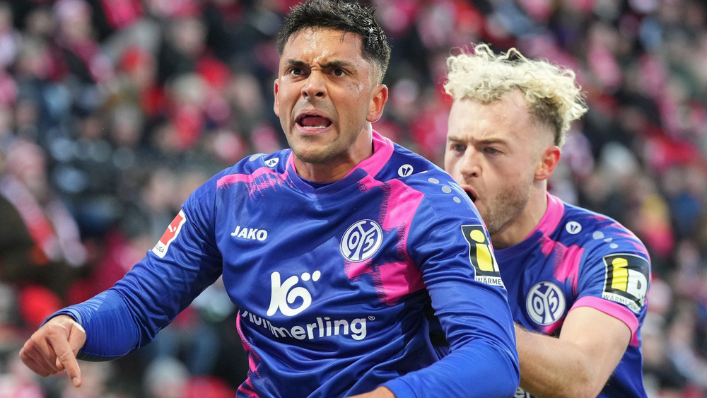 1. FC Union Berlin - FSV Mainz 05: Trafen beide für Mainz: Nadiem Amiri und Benedict Hollerbach