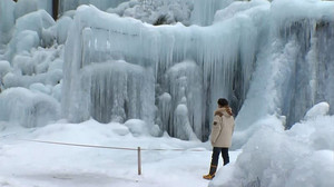 „Subzero forest“: Berggasthof in Takayama erschafft Eiswald