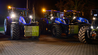 Hunderte Landwirte protestieren: Trecker-Demo in Wächtersbach