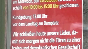 Protest-Aktion vor der Landtagswahl: Migranten schließen ihre Läden