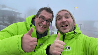 Wintereinbruch auf der Wasserkuppe: Elf Zentimeter Schnee