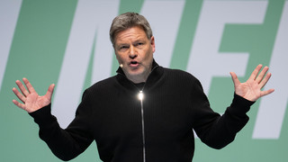 Bundestagswahlkampf: Robert Habeck tritt in Frankfurt auf