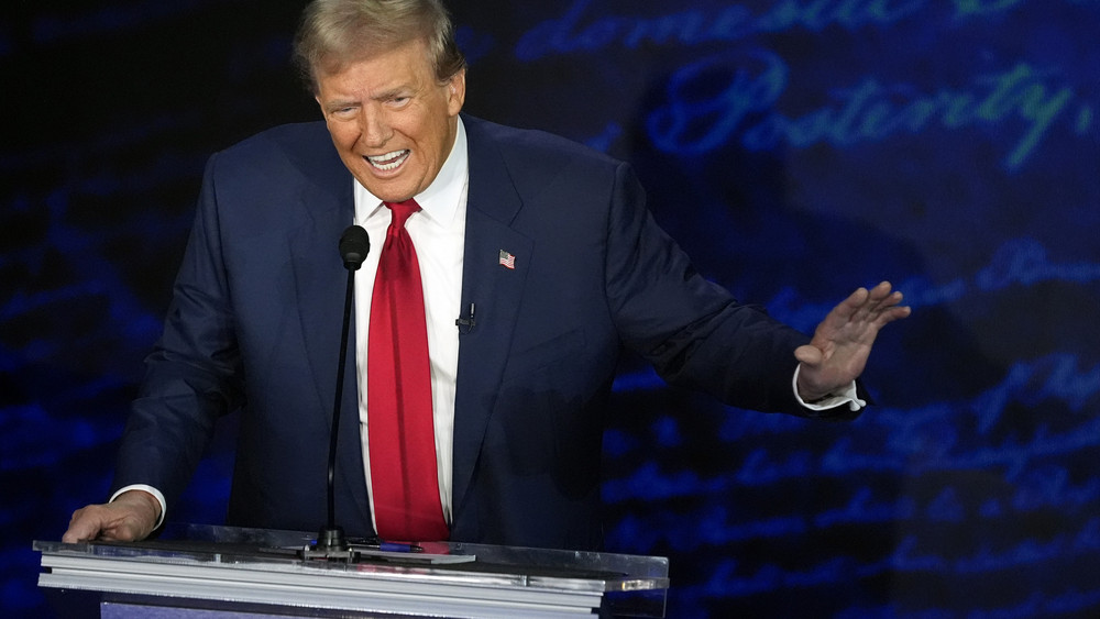 Donald Trump beim TV-Duell