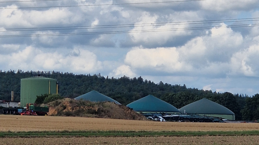 Blick auf das in Rede stehende Areal der Biogasanlage in der Gemarkung Großenlüder.