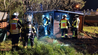Gartenhüttenbrand in Bad Soden