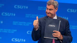 Vor Landtagswahl in Bayern: Söder mit 97% als CSU-Chef wiedergewählt