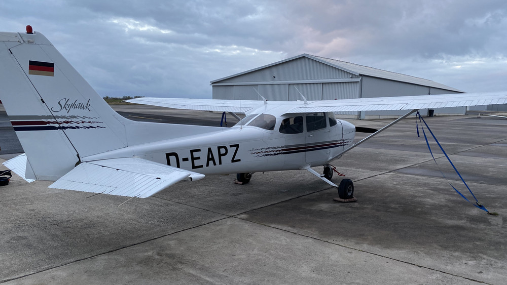 Der Flieger war in Südhessen gestartet.