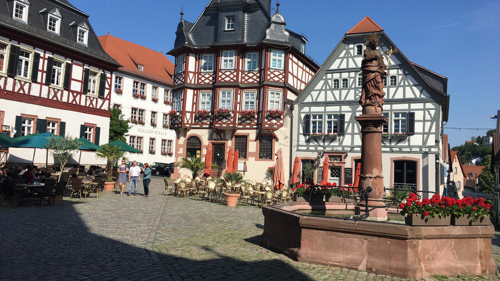 Der Marktplatz von Heppenheim