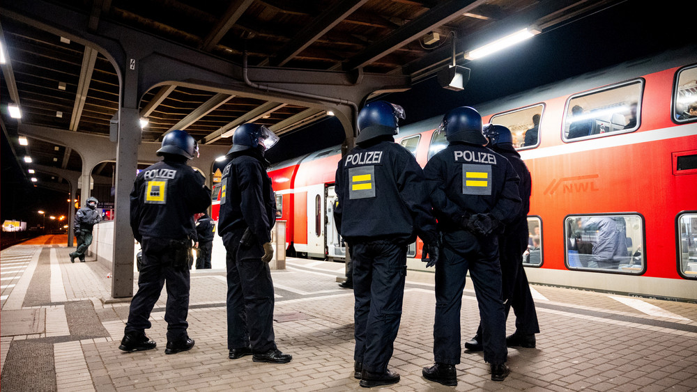 Der Zugbegleiter informierte die Bundespolizei - sie holte die Gruppe aus dem Zug (Symbolbild).