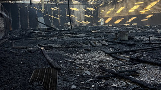 Brand in Laudenbach: Was von der Bergstraßenhalle übrig ist