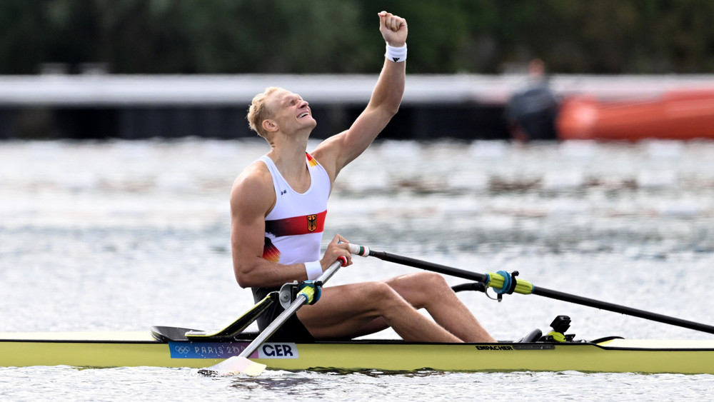 Oliver Zeidler holt Olympia-Gold im Ruder-Einer.