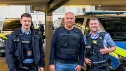 Mit Innenminister Roman Poseck auf Streife