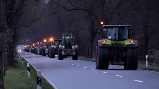 Gegen Sparpläne: Traktor-Protest in Mainz und im Schwalm-Eder-Kreis
