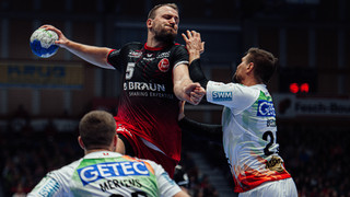 Bundesliga-Handballer der MT Melsungen mit Remis gegen Magdeburg