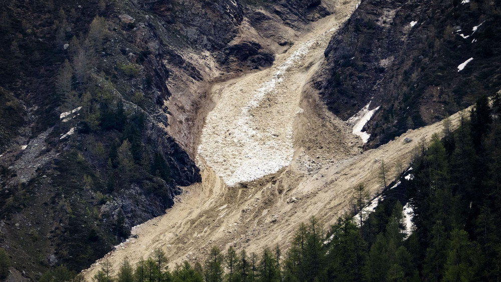 Gletscherabbruch im Wallis