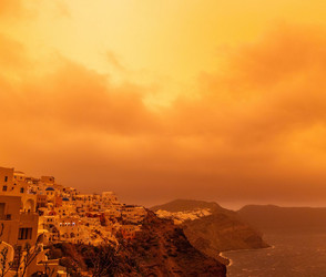 Starke Regenfälle und Saharastaub setzen Ägäis zu