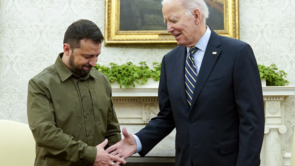 Ukrainischer Präsident Selenskyj dankt Biden in Washington