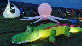 Tigerenten, Kraken und Salamander beim Drachenfest in Bebra-Iba