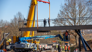 Neue Fußgänger- und Radfahrerbrücke in Fulda entsteht