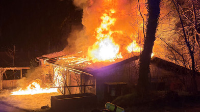 Garage in Alsfeld komplett abgebrannt