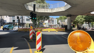 Verkehrsversuch Gießen - Anlagenring jetzt Einbahnstraße