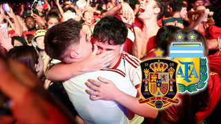 Zwiscchen Tränen und Ekstase: Spanische Fans feiern den WM-Titel