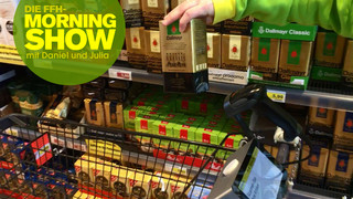 Einkaufswagen mit Scanner: High-Tech Supermarkt in Kassel