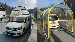 Fahrender Einkaufswagen-Unterstand: Hingucker in Siegen