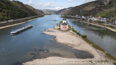 IHK warnt vor immensem Schaden durch Niedrigwasser im Rhein