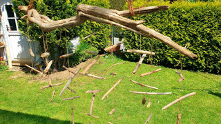 Basteln mit Urlaubsmitbringseln: Windspiel aus Holz