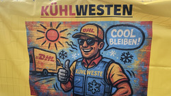 DHL Gießen: Kältewesten sollen Postboten im Sommer schützen