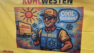 DHL Gießen: Kältewesten sollen Postboten im Sommer schützen