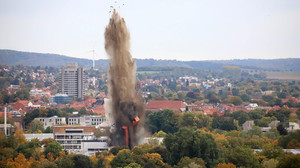 Weltkriegsbomben in Göttingen: kontrollierte Sprengung geglückt