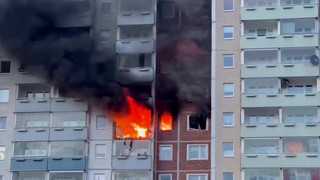 Explosion und Feuer in Rostocker Hochhaus - Leiche gefunden