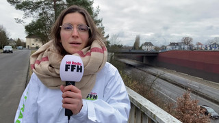 Umweltaktivisten: Abseilaktion in Künzell