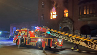 Feuer im Salzmann-Gebäude in Kassel - Gebäude steht leer