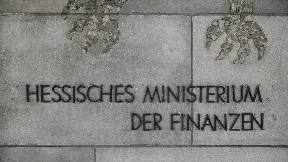 Schriftzug Finanzministerium Hessen
