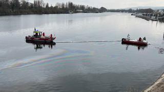Schiersteiner Hafen: Diesel läuft in Hafenbecken