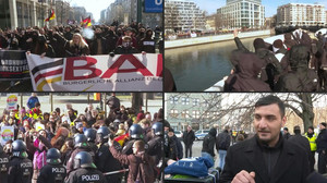 Neonazis marschieren durch Berlin - mehr als 1000 Gegendemonstranten
