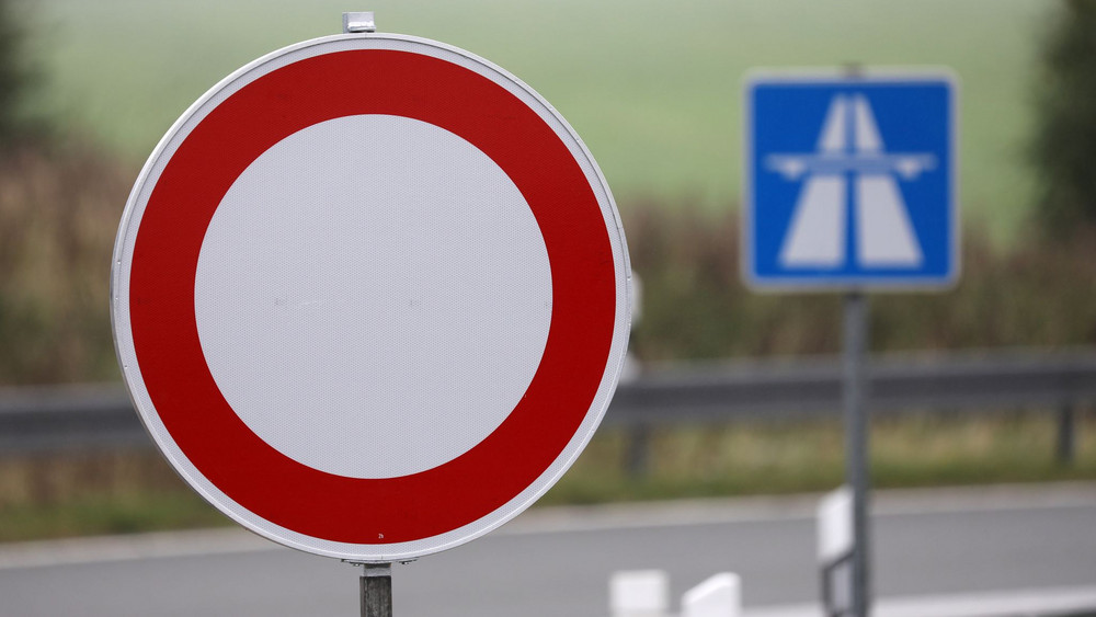 Sperrung einer Autobahn