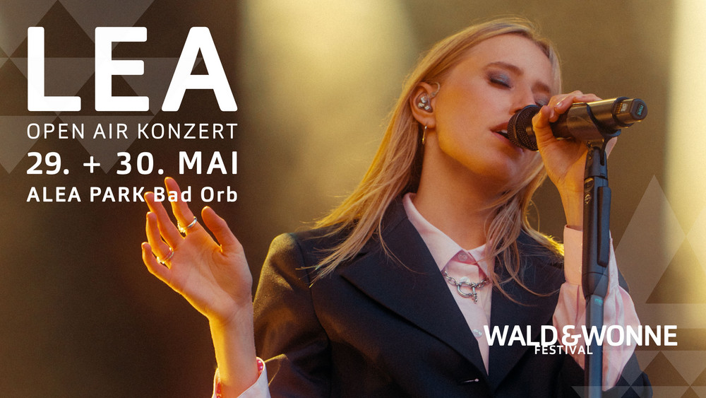 Beim "Wald & Wonne Festival" im ALEA Park in Bad Orb tritt die Sängerin LEA auf. 