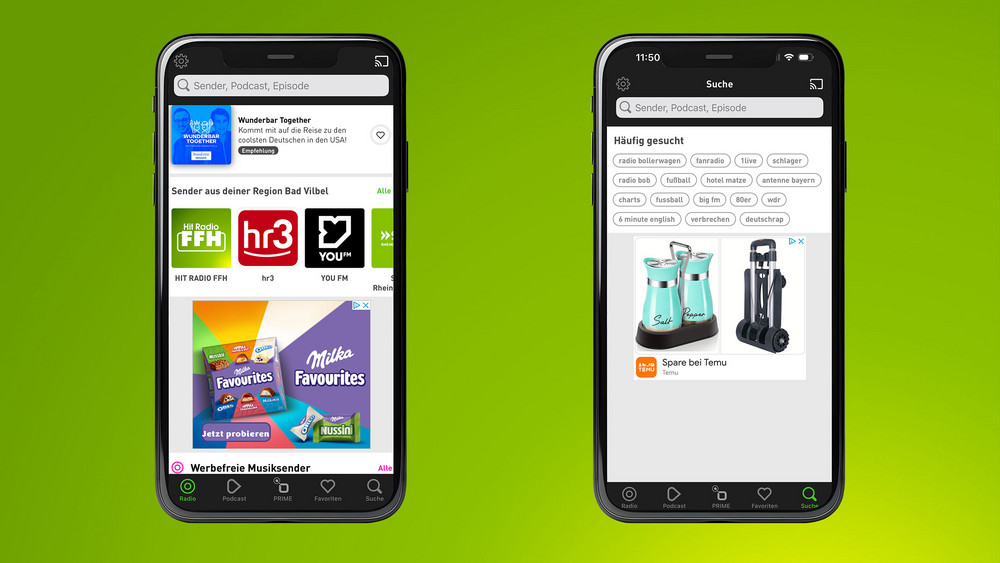 Radio Apps Musik Kostenlos streamen Android iPhone