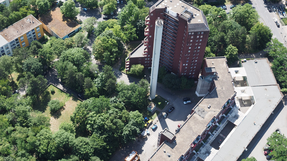 Das "Rote Hochhaus" im Schelmengraben - hier soll sich bald vieles positiv verändern.