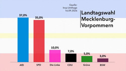 Umfrage: AfD in MV nur noch minimal vor SPD