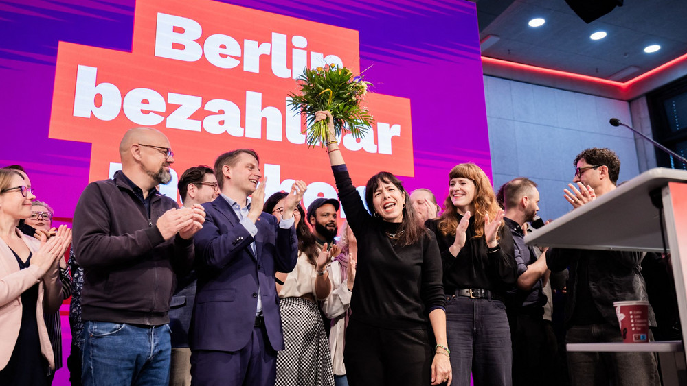 Zum Linken-Parteitag kamen die Delegierten in Lichtenberg zusammen.